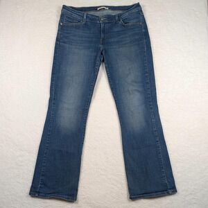 Levis 529 Jeans Womens 14 Blue Curvy Bootcut Mid Rise Stretch Denim Medium Wash
